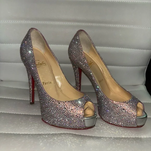 Crystal Embellished Christian Louboutin heels - Picture 6 of 11